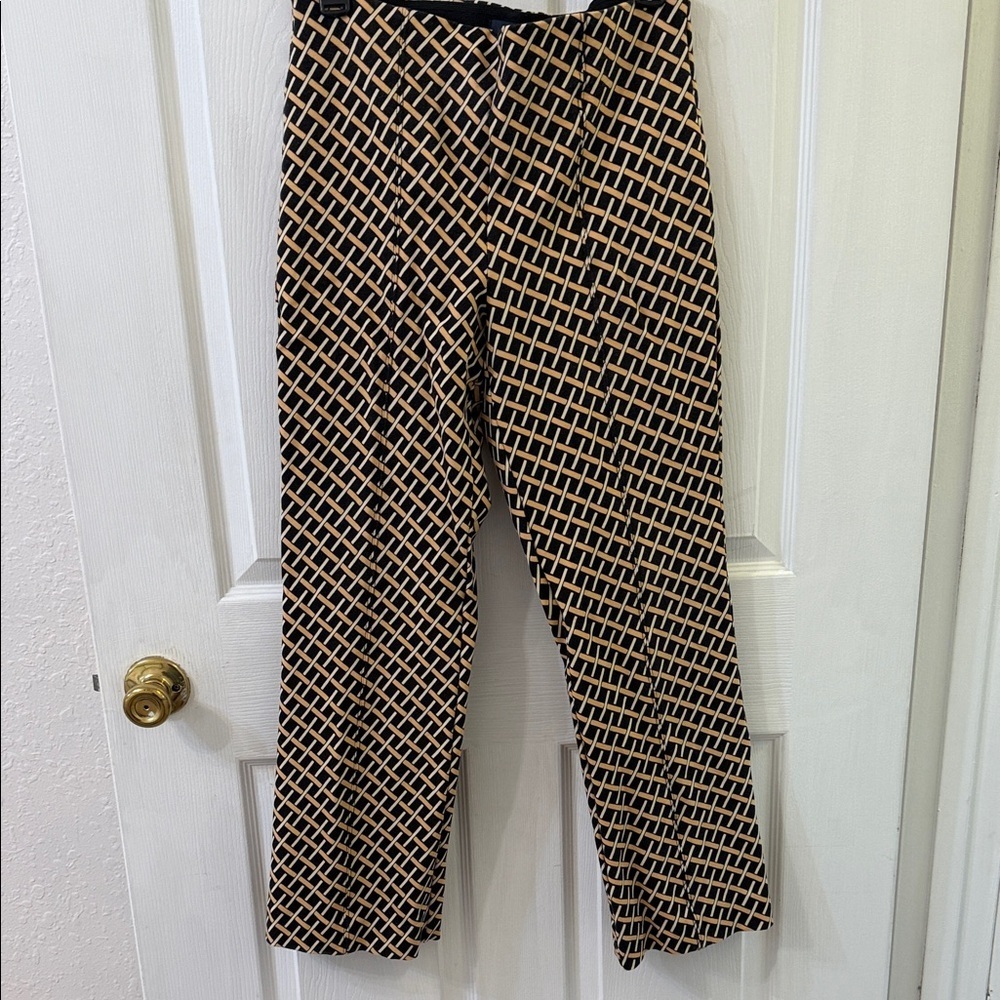 Anthropology Stylish Black and Tan Women's Pants